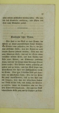 7. Kambyses letzte Thaten
