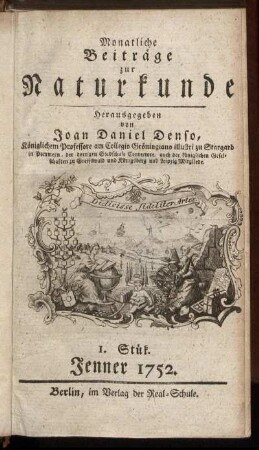1: Monatliche Beiträge zur Naturkunde