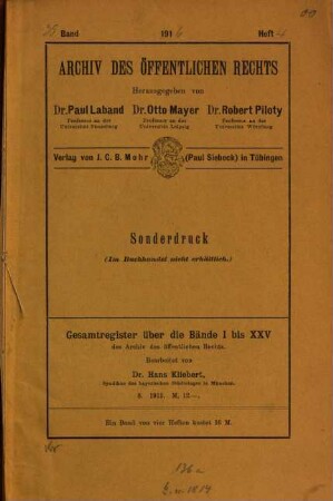 Deutsche Staatsangehörigkeit in der englischen Kriegsrechtsprechung : Mitgeteilt von A. Mendelssohn Bartholdy. (Sonderdruck (Im Buchhandel nicht erhältlich.)). (Kopftitel.)