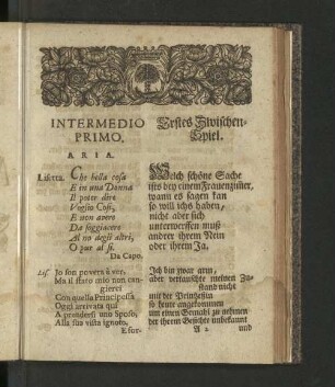 [Intermedio primo. / Erstes Zwischen-Spiel.]