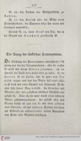 Der Anzug der türkischen Frauenzimmer
