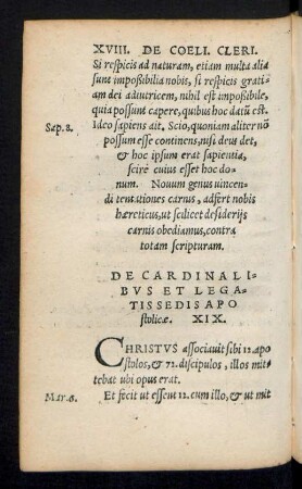 De Cardinalibus Et Legatis Sedis Apostolicae. XIX.