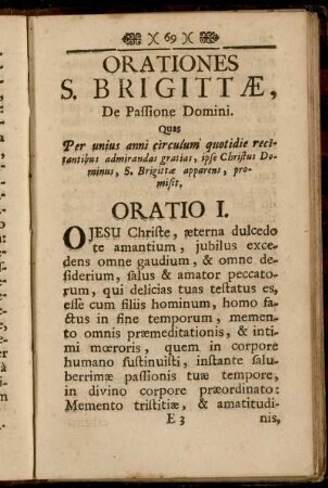 Orationes S. Brigittæ, De Passione Domini.