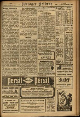Dritte Ausgabe vom Sonntag, den 28. September 1924.