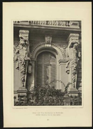 Tafel 40. Detail der Villa Schmieder in Karlsruhe. Architekt: Baudirektor, Prof. Dr. Durm
