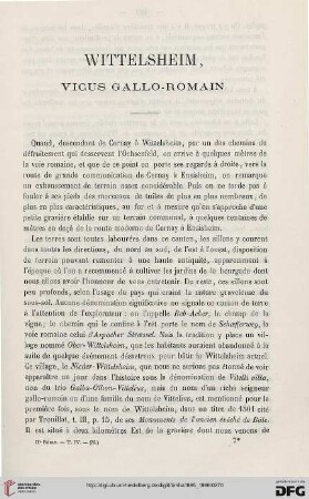 2.Ser. 4.1865/66: Wittelsheim, vicus gallo-romain