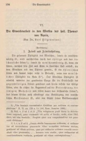 104-121 Die Erwerbsarbeit in den Werken des heiligen Thomas von Aquin : Fortsetzung