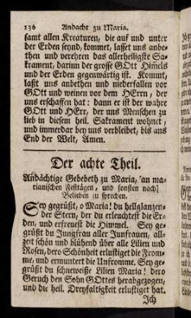 136-146, Der achte Theil.
