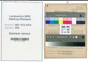 Entnazifizierung Heinrich Eberhardt , geb. 14.08.1890 (Metzger)