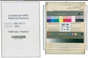 Entnazifizierung Friedrich Halfmeier , geb. 16.01.1906 (Technischer Leiter)