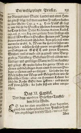 Das XI. Capitel. Von dem vierdten Priester-Teuffel/ dem bösen Weibe.