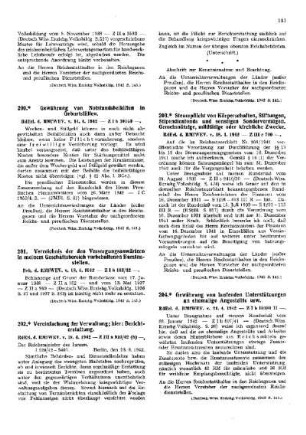 Vereinfachung der Verwaltung; hier: Berichterstattung : [Amtliche Erlasse] ; [Amtlicher Teil]