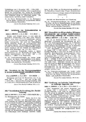 Vereinfachung der Verwaltung; hier: Berichterstattung : [Amtliche Erlasse] ; [Amtlicher Teil]