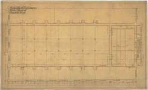 Billing, Hermann; Maximiliansau (Rheinland-Pfalz); Linoleumfabrik - Trockenhängereck (Grundriss)