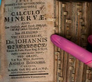 Diss. mytholog.-philos. de calculo Minervae