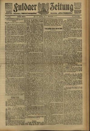 Erste Ausgabe vom Freitag, den 03. November 1911.