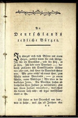 An Deutschlands redliche Bürger.