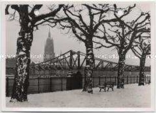 Frankfurt am Main, Kaiserdom St. Bartholomäus und Eiserner Steg