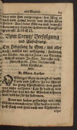 Vom Creutz/ Verfolgung und Anfechtung.