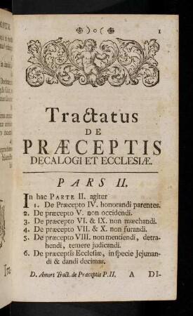 1-439, Tractatus de Praeceptis Decalogi et Ecclesiae