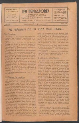 Al márgen de la vida que pasa...
