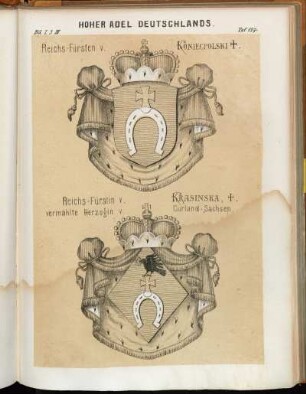 Taf. 157. Reichs-Fürsten v. Koniecpolski †. - Reichs-Fürstin v. Krasinska, † vermählte Herzogin v. Curland-Sachsen