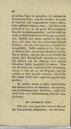 Die akademischen Jahre
