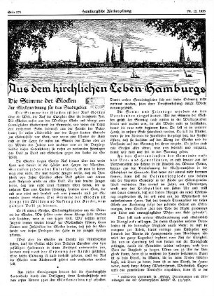 Aus dem kirchlichen Leben Hamburgs