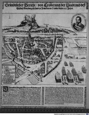 Gründtlicher Bericht von Eroberung der Stadt und deß Schloß Würtzburg im Land zu Francken im October dieses 1631. Jahrs