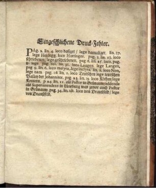 Eingeschlichene Druck-Fehler