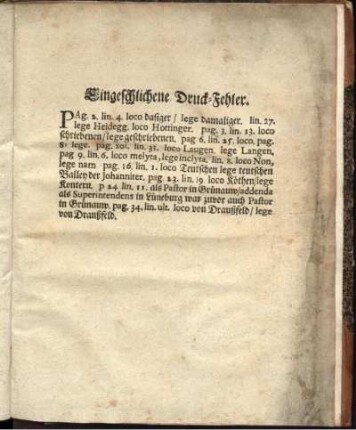 Eingeschlichene Druck-Fehler