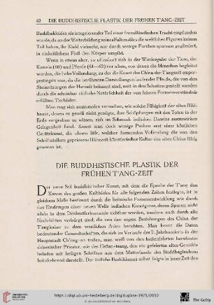 Die buddhistische Plastik der frühen T'ang-Zeit