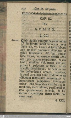 Cap. IX. De Somno