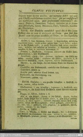 XXVII. Cur Daedalus notabilis?