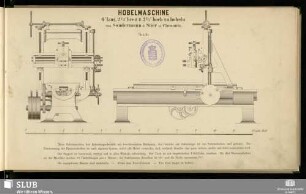 Hobelmaschine 6' lang, 2 2/3' breit & 2 2/3' hoch zu hobeln : 1/15 n. Gr.