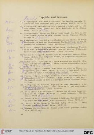Teppiche und Textilien (Nr. 333-357)