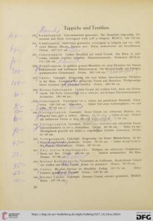 Teppiche und Textilien (Nr. 333-357)