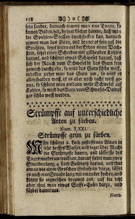 Strümpffe auf unterschiedliche Arten zu färben.
