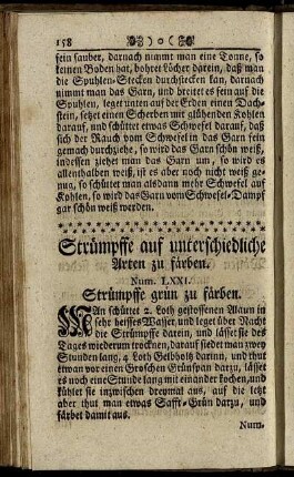 Strümpffe auf unterschiedliche Arten zu färben.