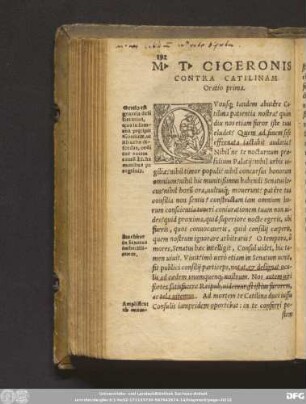 M. T. Ciceronis Contra Catilinam Oratio prima.