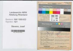 Entnazifizierung Josef Stevens, geb. 29.07.1911 (Polizeibeamter)
