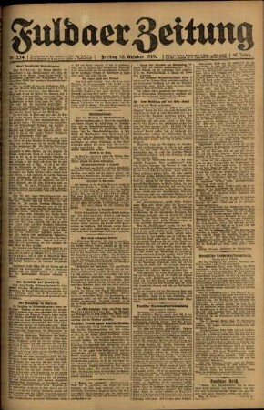 Ausgabe vom Freitag, den 10. Oktober 1919.