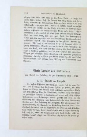 Vierte Periode des Mittelalters. Von Rudolf von Habsburg bis zur Reformation 1273-1517