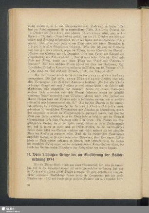 11. Vom 7jährigen Kriege bis zur Einführung der Städtverordnung 1834
