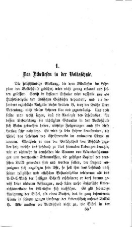Das Bibellesen in der Volksschule