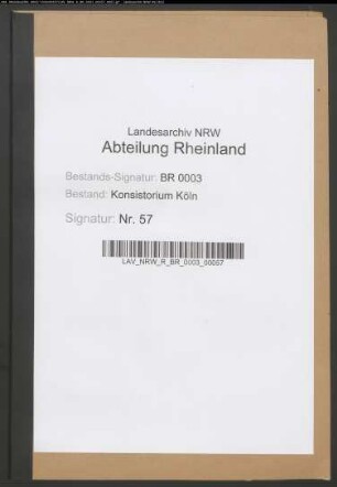 Allgemeine Versammlungen des Konsistoriums und Einberufung der auswärtigen Mitglieder