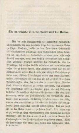 1-24 Die preußische Generalsynode und die Union