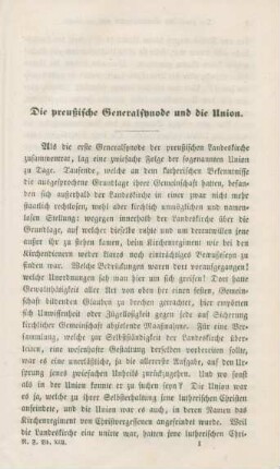 1-24 Die preußische Generalsynode und die Union