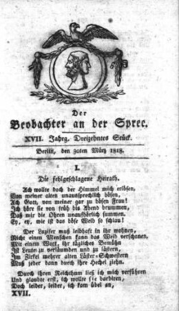 13. Stueck, 30. Maerz 1818