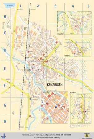 Stadtpläne mit Ortsteilen von Kenzingen und Vinkovci